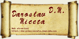 Daroslav Mičeta vizit kartica